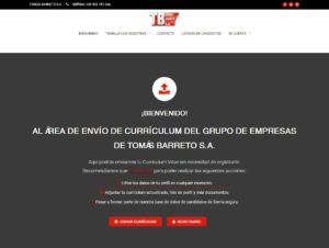 Diseño Web Portal de Empleo Tomás Barreto S.A. y su rede de Supermercados Spar en La Palma, Canarias.