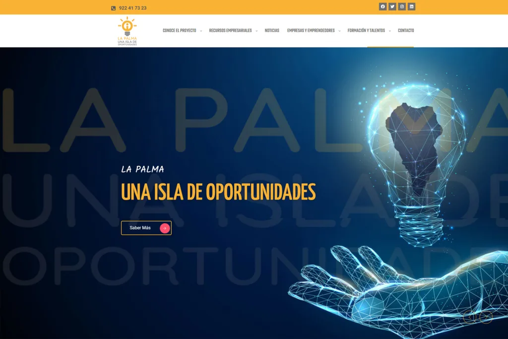 Diseño Web La Palma, una isla de Oportunidades – Sodepal
