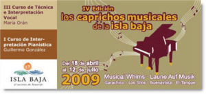 Diseño de Cartel para Los Caprichos Musicales de la Isla Baja, Tenerife.