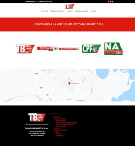 Diseño Web Portal de Empleo Tomás Barreto S.A. y su rede de Supermercados Spar en La Palma, Canarias.