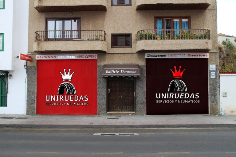 Diseño de Rotulación Uniruedas · Servicios y Neúmaticos · San Andrés y Sauces · La Palma