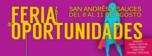 Diseño de Cartel para Feria de Oportunidades en San Andrés y Sauces