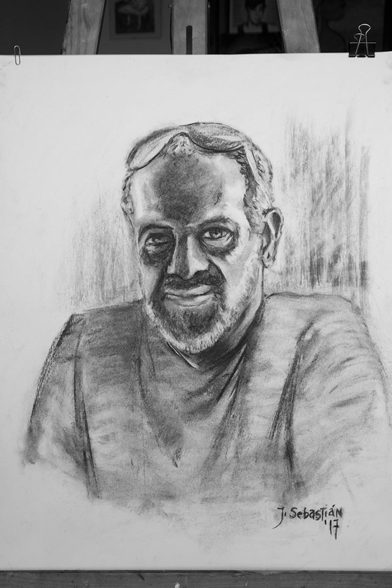 Portafolio - Javier Sebastián · Diseñador Gráfico y Web · Especializado en Wordpress Gonzalo. Retrato al Carboncillo. Papel Canson 150 gr. Javier Sebastián 2017