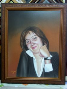 Pintura · Retrato Mª Eugenia · Pastel sobre papel · javiersebastian